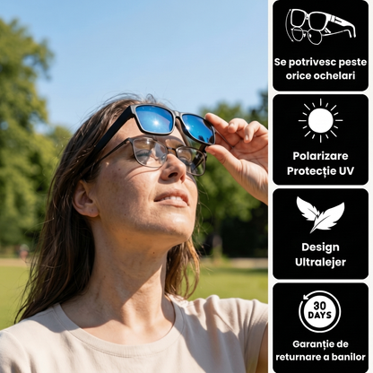 Ochelari de soare clip-on 2 în 1 - SunClip