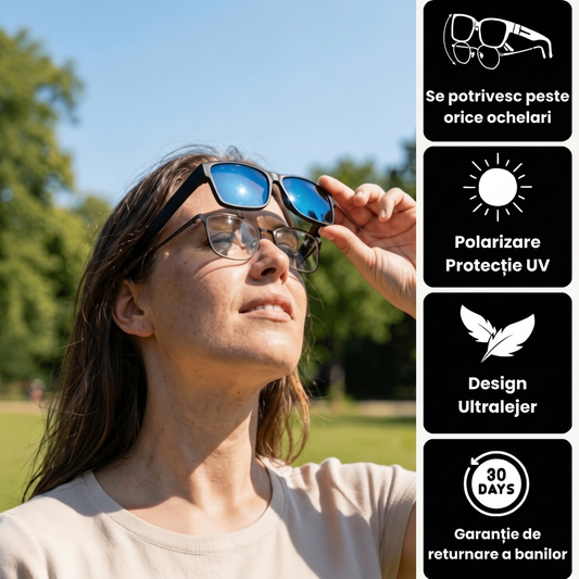Ochelari de soare clip-on 2 în 1 - SunClip